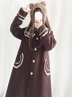 Sweet Lolita Manteaux Café Brown Ruffles Manteau Synthétique Hiver Lolita Outwears Déguisements Halloween