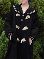 Sweet Lolita Manteaux Manteau noir Synthétique hiver Lolita Outwears Déguisements Halloween