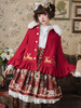 Sweet Lolita Manteaux Red Bows Ruffles Pardessus Polyester Automne Lolita Outwears Déguisements Halloween