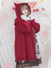 Sweet Lolita Manteaux Red Ruffles Pardessus Synthétique Hiver Lolita Outwears Déguisements Halloween