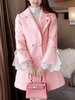 Sweet Lolita Manteaux Ruffles Rose Pardessus Polyester Hiver Lolita Outwears Déguisements Halloween