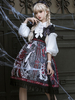 Sweet Lolita OP Dress Black Silver Manches longues Polyester Dark Lolita One Piece Dresses