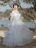 Sweet Lolita OP Dress Blanc Volants Manches Courtes Polyester Lolita One Piece Robes
