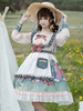 Sweet Lolita OP Dress Polyester manches longues volants arcs Sweet Lolita One Piece Dress