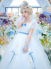 Sweet Lolita OP Dress Volants Blanc Imprimé Floral Manches Courtes Lolita One Piece Robes