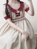 Sweet Lolita OP robe bow à volants abricot Lolita une pièce robe Déguisements Halloween