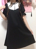Sweet Lolita OP robe dentelle Bow deux tons Black Lolita robe une pièce Déguisements Halloween