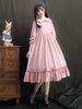 Sweet Lolita OP Robe En Coton À Volants Rose Lolita Robe Une Pièce Déguisements Halloween