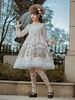 Sweet Lolita Op Robe Eric Blanc Polyester à manches longues à manches longues Floral Imprimer Robe douce Lolita One Piece Robe