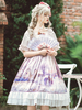 Sweet Lolita OP Robe Lavande Volants Manches Courtes Lolita One Piece Robes