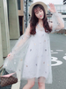 Sweet Lolita Outfit - Robe de jupe à volants en jersey Lolita avec sequins et volants - Bleu Déguisements Halloween