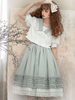 Sweet Lolita Outfits Jupe à manches courtes en dentelle à volants vert clair