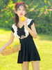 Sweet Lolita Outfits Maillot de bain une pièce sans manches à volants noir