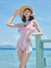 Sweet Lolita Outfits Rose Dentelle Volants Dentelle Sans Manches Polyester Maillot De Bain Outfit