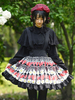 Sweet Lolita Overskirt Couleur Noir Dentelle Tea Party Jupes Lolita Décontractées"idiennes