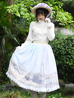 Sweet Lolita Overskirt Dentelle Bleu Ciel Clair Tea Party"idien Casual Jupes Lolita