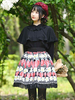 Sweet Lolita Overskirt Dentelle Motif De Fruits Noirs"idien Casual Tea Party Lolita Jupes