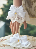 Sweet Lolita Oversleeve Lace Trim Bow Franges métalliques Accessoires Lolita