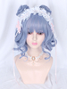 Sweet Lolita Perruques Fleurs Papillon Bun Fibre Teal Lolita Accessoires