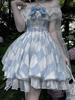 Sweet Lolita Robe Alice Polyester Manches Courtes Robe Douce