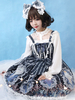Sweet Lolita Robe JSK Crystal Palace Organza imprimé Bow volantée dentelle Lolita Jumper Skirt Déguisements Halloween