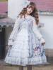 Sweet Lolita Robe JSK Forest Hymn Print Blue Bustier Lolita Jupes Jupes Déguisements Halloween