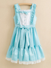 Sweet Lolita Robe JSK Lolita sans manches Aqua Satin Jumper Skirt Déguisements Halloween