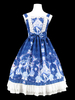 Sweet Lolita Robe JSK Papillon Sorcière Imprimé Dentelle Jupe Lolita Pull à Volants Déguisements Halloween