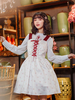 Sweet Lolita Robe JSK Reine Rouge et Reine Blanche Jupe Lolita Jumper Blanche à Volants Déguisements Halloween