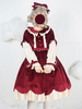 Sweet Lolita Robe OP Robe Velours Lolita Bordeaux Bordeaux Déguisements Halloween