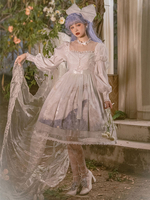 Sweet Lolita Robe Polyester Etoiles Robe Manches Longues