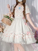 Sweet Lolita Robe Polyester Manches Courtes Robe Élastique Réglable