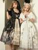 Sweet Lolita Robe Polyester Manches Courtes Robe Élastique Réglable