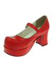 Sweet Lolita rouge talons chaussures plate-forme poney talons Round Toe Déguisements Halloween