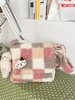 Sweet Lolita sac à main rose faux daim court en peluche accessoires Lolita