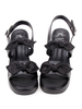 Sweet Lolita Sandales Bow Strappy Buckle Synthétique noir Lolita Chaussures Déguisements Halloween