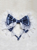Sweet Lolita serre-tête Cristal Palace Organza imprimé dentelle Bow Lolita coiffures KC Déguisements Halloween