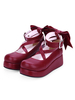 Sweet Lolita Shoes Chaussures à semelles compensées Bordeaux Déguisements Halloween