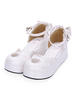 Sweet Lolita Shoes Chaussures en Lolita blanches Déguisements Halloween