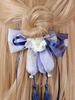 Sweet; Lolita s’incline en mousseline de soie Style chinois fleur glands Lolita accessoires pour cheveux Déguisements Halloween