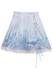 Sweet Lolita SK Lace Up Jupes Lolita en polyester imprimé animal bleu bébé