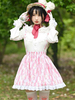 Sweet Lolita SK Overskirt Floral Print Rose Dentelle Tea Party Daily Casual Jupes Lolita