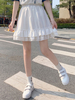 Sweet Lolita SK Ruffles Polyester Blanc Mini Jupes Lolita