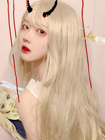 Sweet Lolita Wig Long Blonde Lolita Hair Wig With Bangs Déguisements Halloween