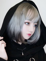 Sweet Lolita Wig Perruque courte Bob Light Grey Lolita Hair Déguisements Halloween