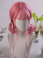 Sweet Lolita Wigs Perruque de cheveux courte rose douce Bob Lolita Déguisements Halloween