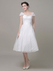 Sweetheart mariage robe Tulle robe de mariée a-ligne de longueur genou