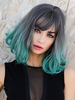 Synthétique perruques Teal Pixies & Boycuts fille courte Rayon Tousled Femmes perruque courte