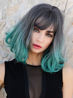 Synthétique perruques Teal Pixies & Boycuts fille courte Rayon Tousled Femmes perruque courte