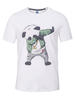 T-shirt à manches courtes en coton imprimé blanc
